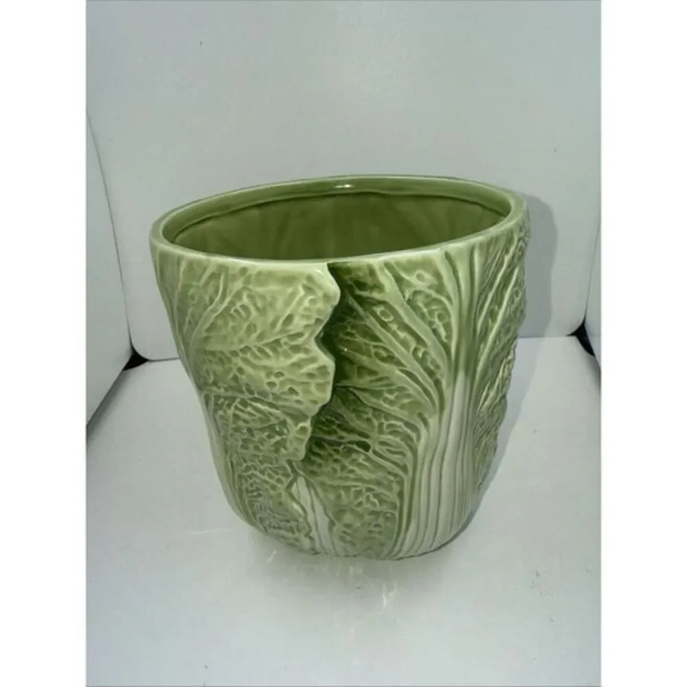 Vintage H&HD Cabbage Lettuce Planter Jar Canister‎ 1990 No Lid